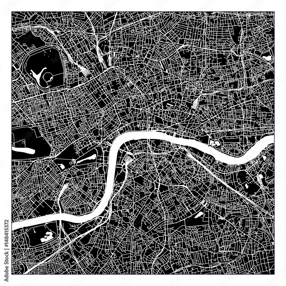Obraz premium Black and white scheme of the London