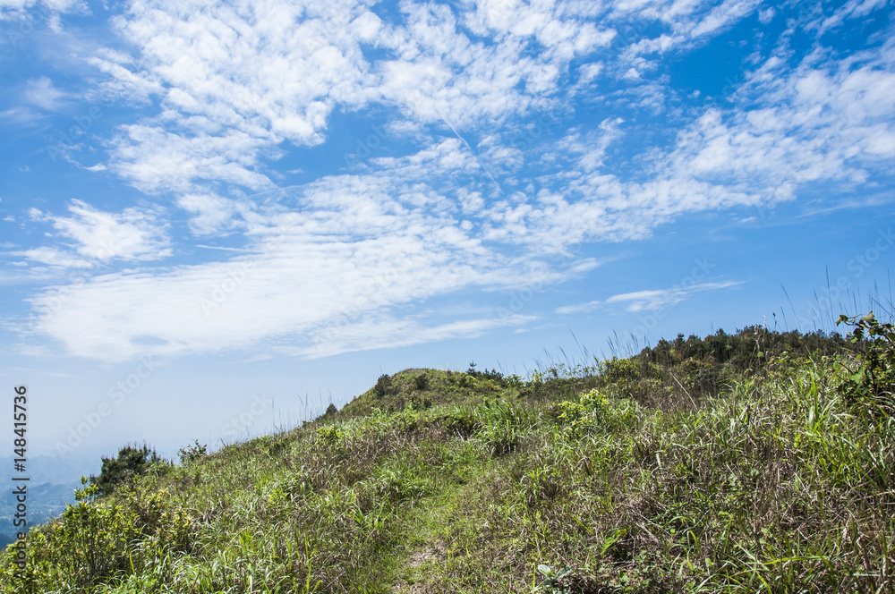 Mountains scenery with blue sky background in summer Mountains scenery with blue sky background in summer
