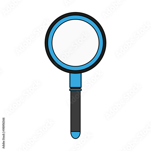 colorful graphic magnifying glass with lens vector illustration