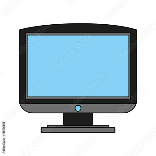 colorful graphic modern display desk computer tech device vector illustration