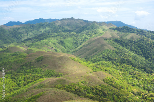 Mountains scenery with blue sky background in summer 