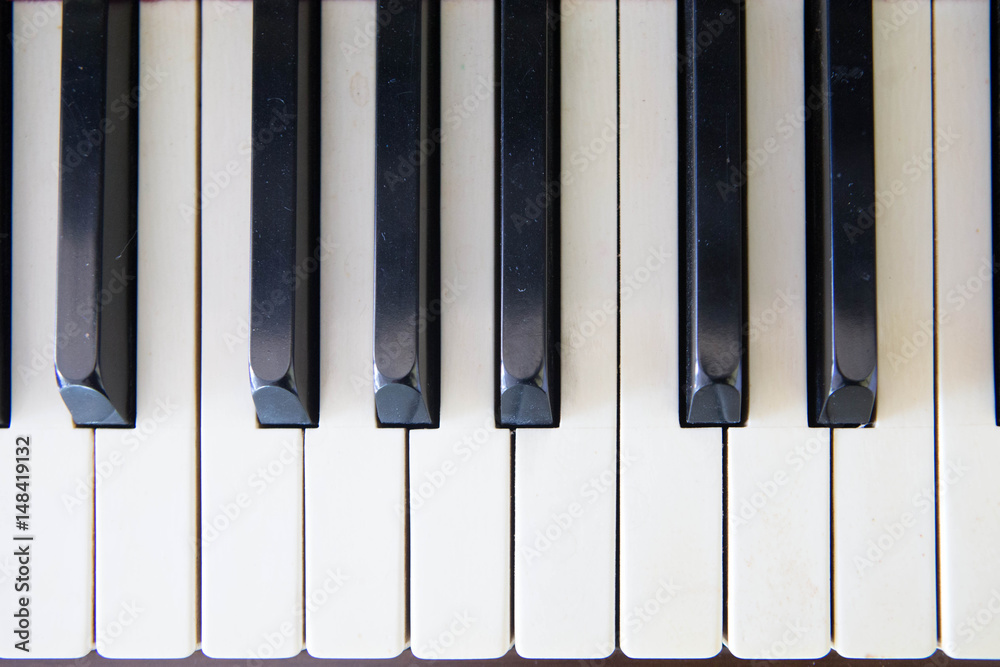 close-up of piano keys. close frontal view. close-up of piano keys. close frontal view.