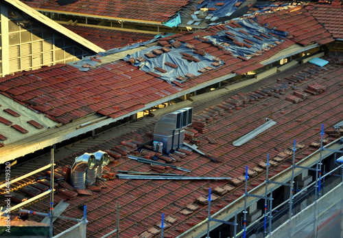 Dachsanierung in der Altstadt von Lissabon,  photo