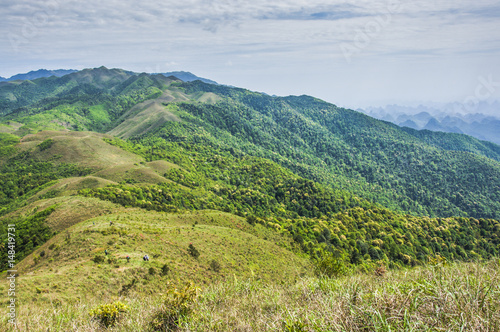 Mountains scenery with blue sky background in summer 