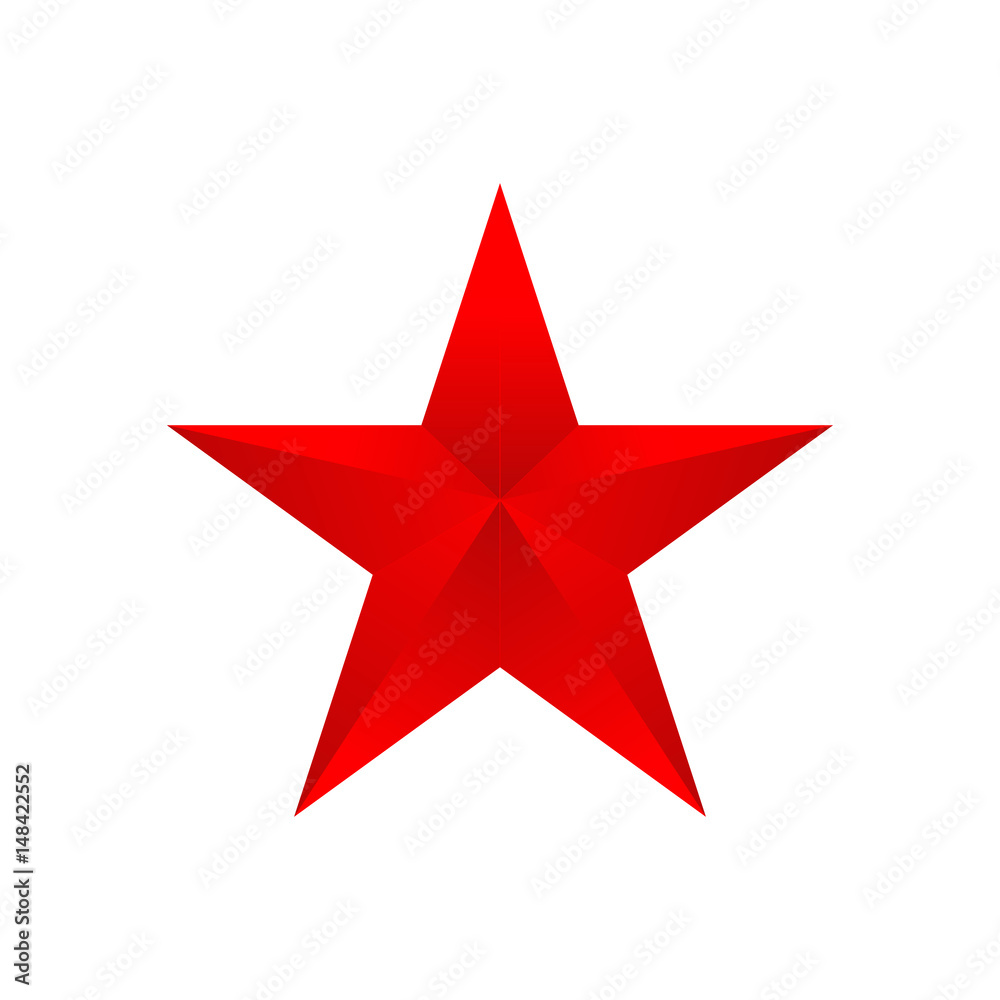 Red star on a white background, vector illustration Red star on a white background, vector illustration