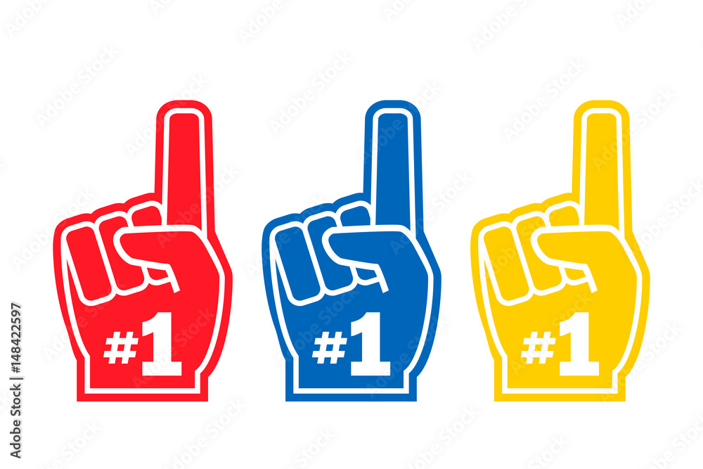 Number 1 fan, hand glove, different color Number 1 fan, hand glove, different color