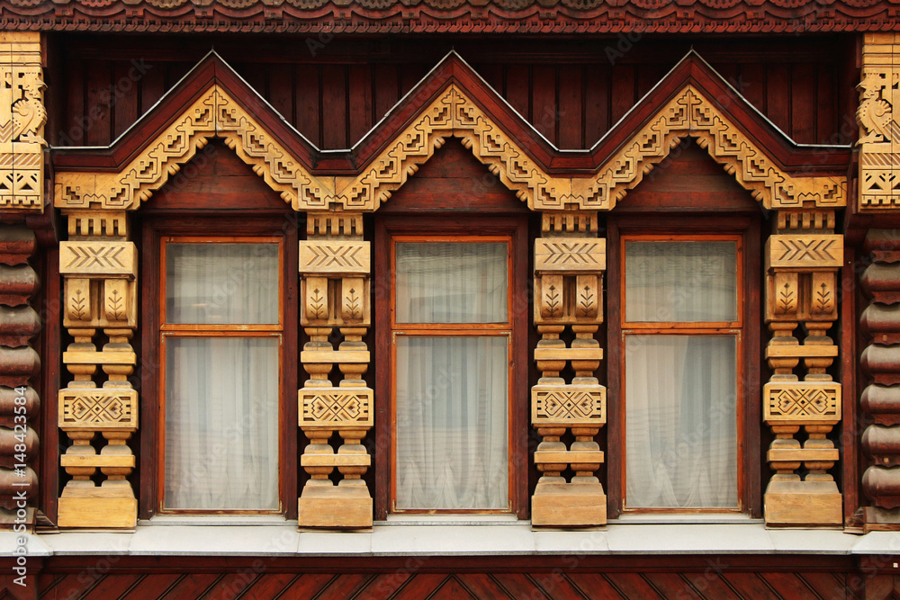 The facade is the window of a very old village house. The facade is the window of a very old village house.