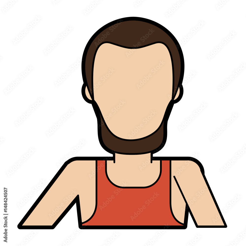 faceless bearded man with sleeveless shirt icon image vector illustration design faceless bearded man with sleeveless shirt icon image vector illustration design