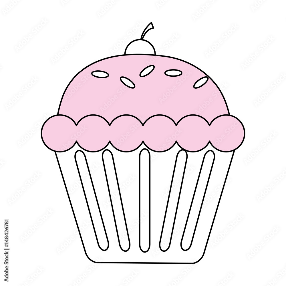 muffin pastry icon image vector illustration design muffin pastry icon image vector illustration design