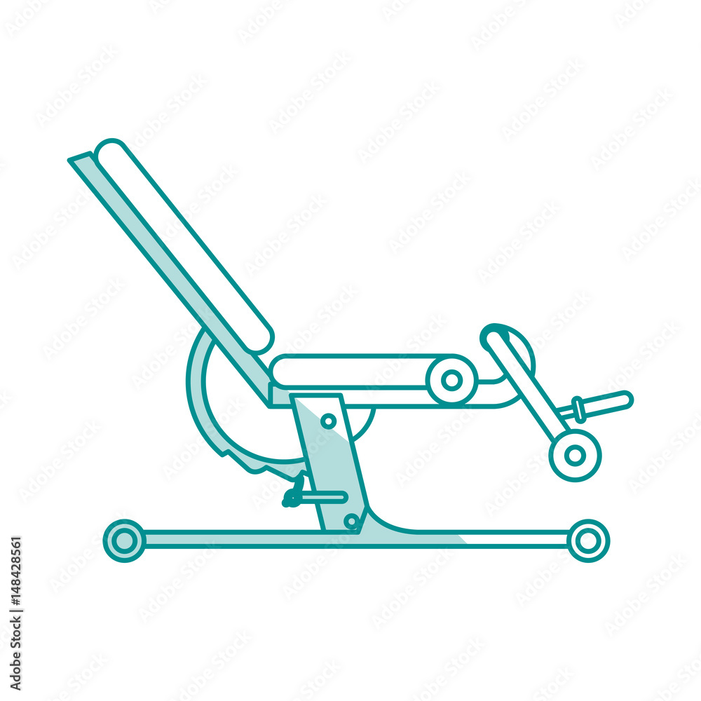 blue silhouette shading gym machine for exercises vector illustration blue silhouette shading gym machine for exercises vector illustration