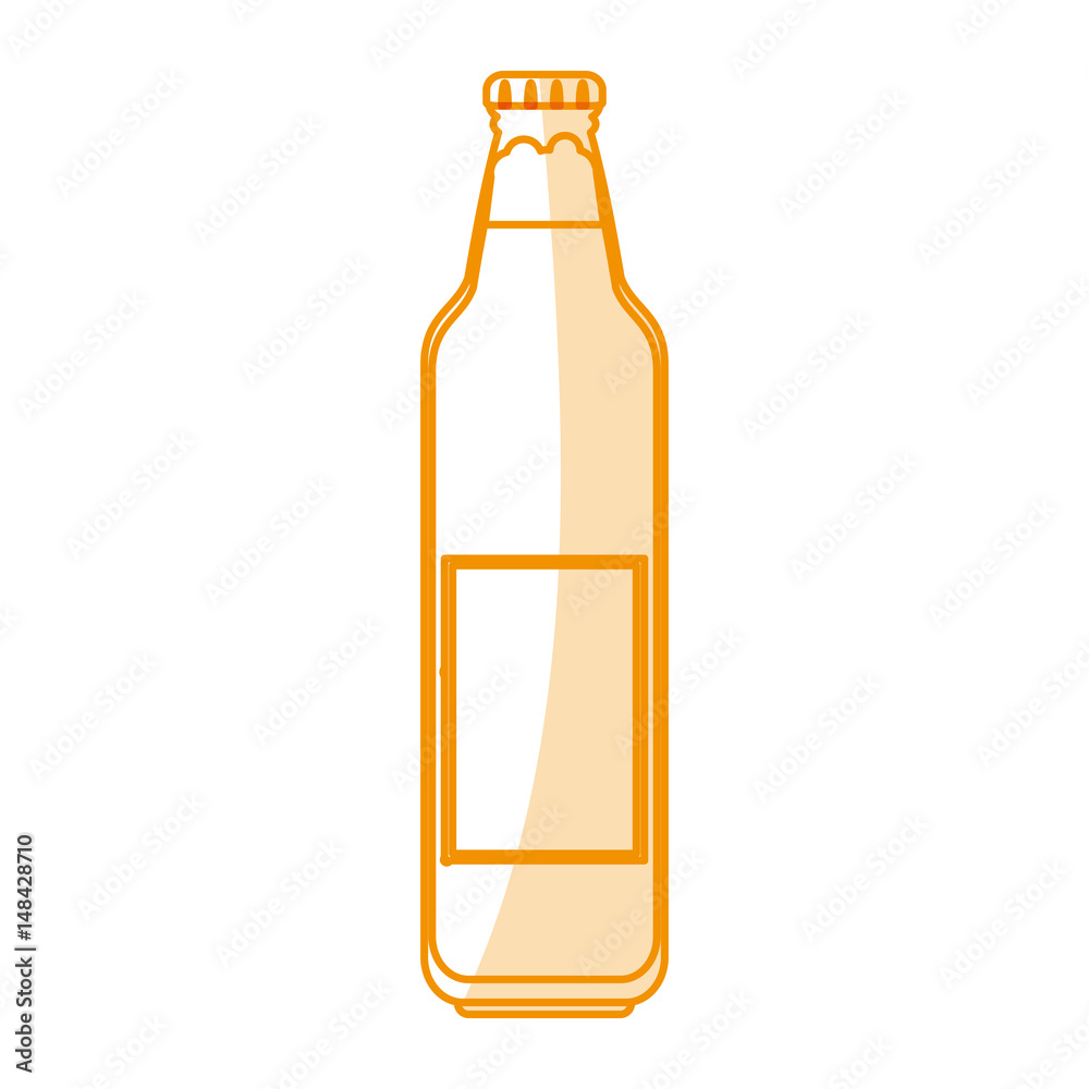 orange silhouette shading cartoon bottle glass of refresh beverage vector illustration orange silhouette shading cartoon bottle glass of refresh beverage vector illustration