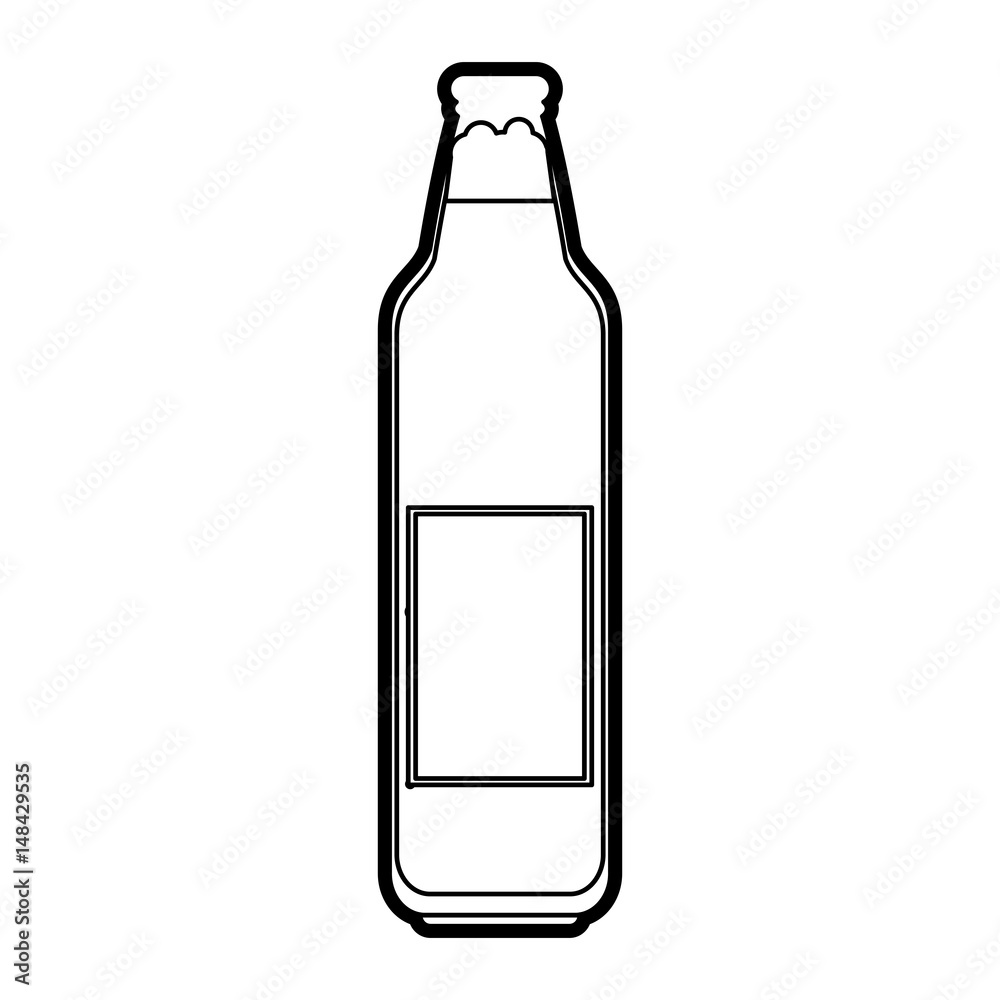 black silhouette cartoon bottle glass of refresh beverage vector illustration black silhouette cartoon bottle glass of refresh beverage vector illustration