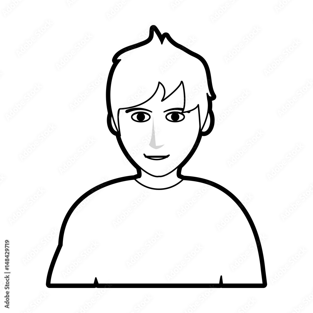 black silhouette cartoon half body man with muscular body vector illustration black silhouette cartoon half body man with muscular body vector illustration