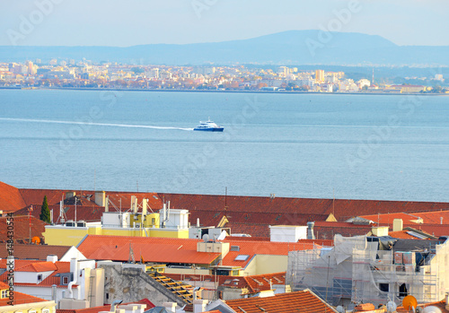 Lisbon to Almada ferry. Por...