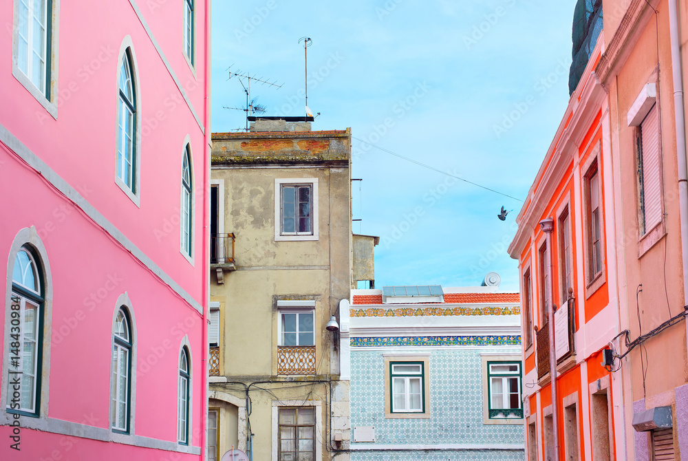 Lisbon colorful streets, Portugal