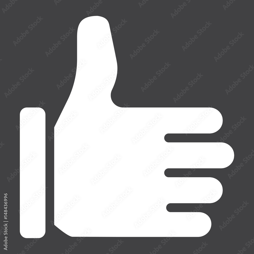 Like solid icon, social media and website Like solid icon, social media and website