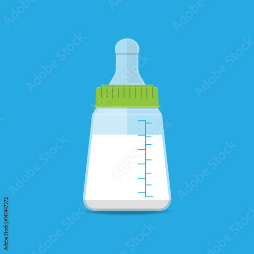 baby bottle vector flat design.
