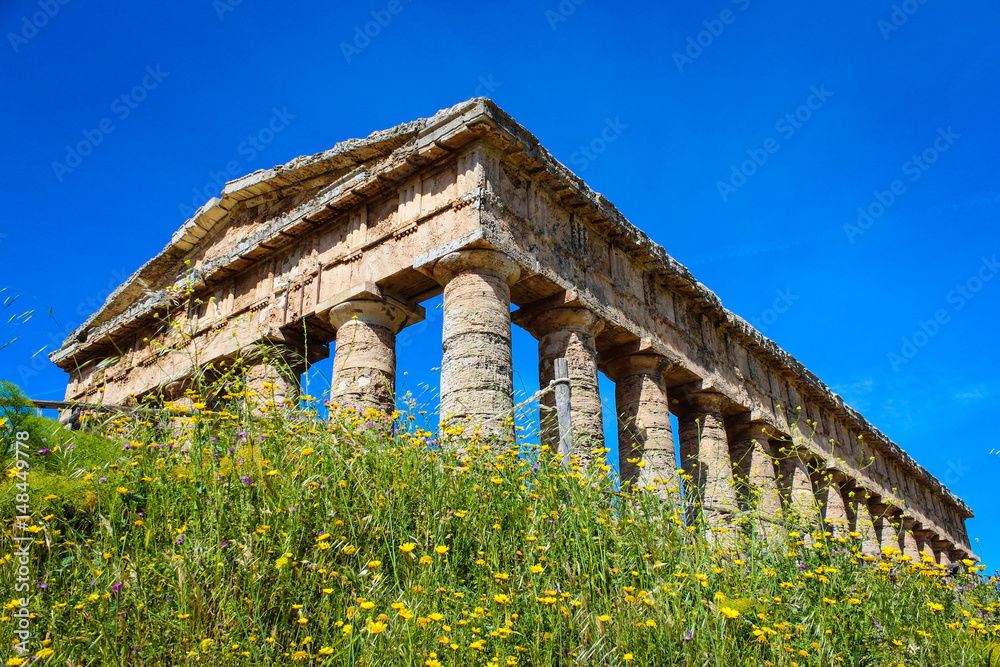 Fototapeta premium The ancient elimic temple at Segesta, Sicily