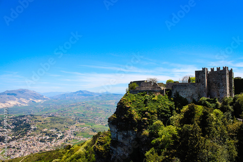 The Norman Fortress at the ancient city of Erice  Sicily
