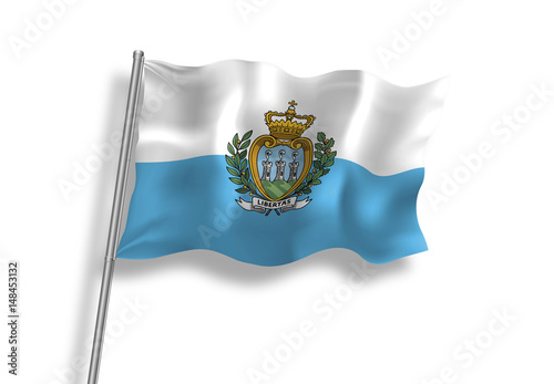 Drapeau de Saint-Marin en qualité vectorielle