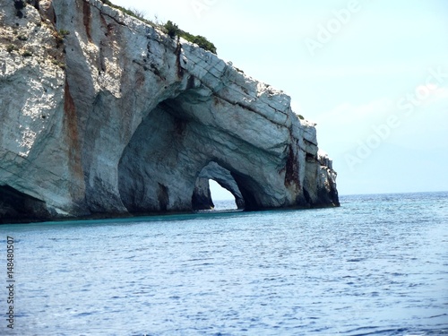 Blue cliffs at Zakythos Greece