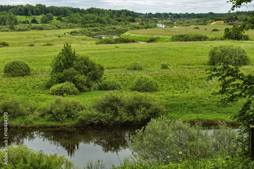 Pushkin mountains, Trigorskoye, summer day