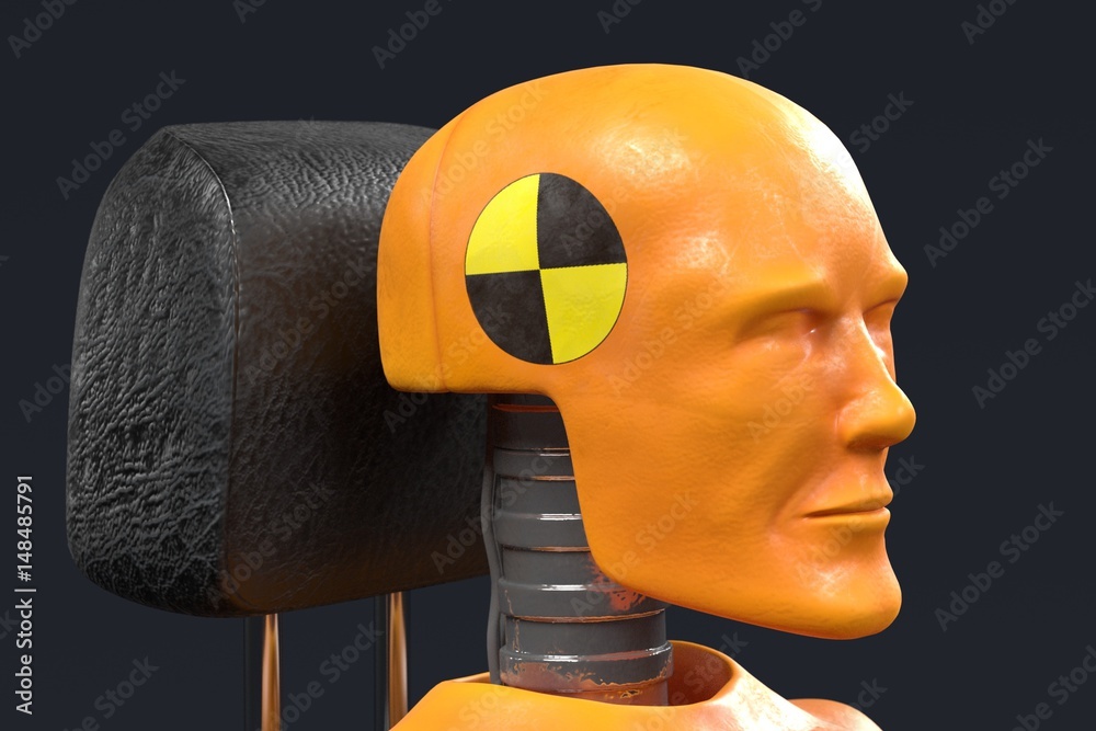 Fotografie realistic 3d render of crash test dummy