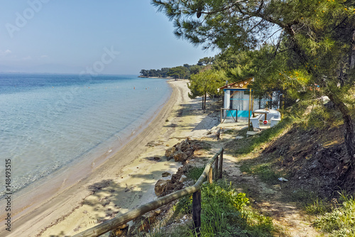 Amazing view of beach in Thassos island, East Macedonia and Thrace, Greece 
