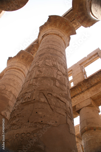 Hieroglyphic covered columns