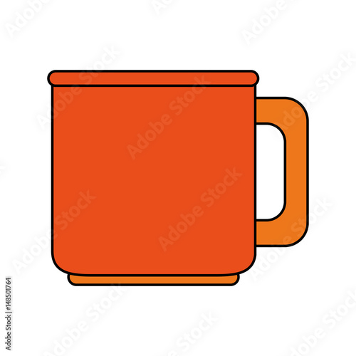 color image porcelain mug of crockery vector illustration