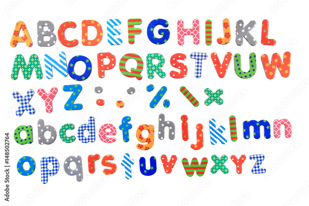 color plastic alphabet