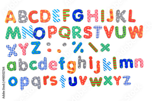 color plastic alphabet