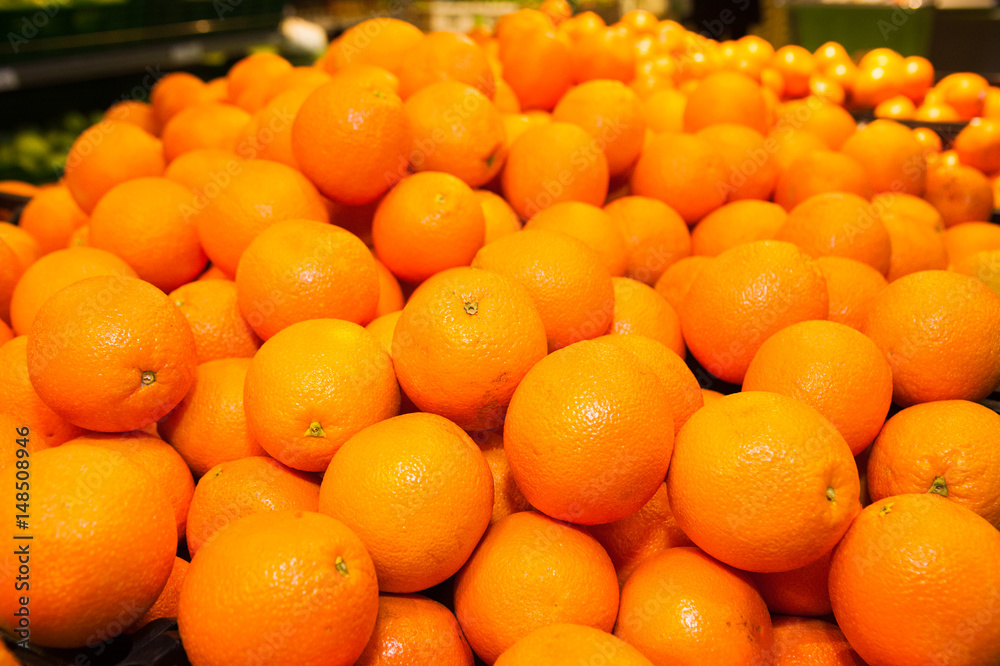 Oranges in supermarket