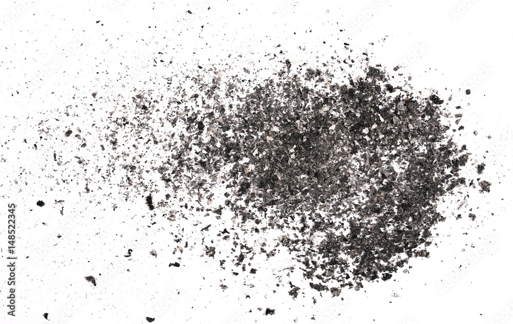 cigarette ash isolated on white background, texture cigarette ash isolated on white background, texture