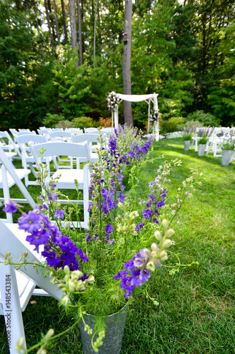 Bild auf Leinwand outdoor wedding set up