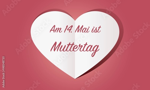 Herz aus Papier: Am 14. Mai ist Muttertag
