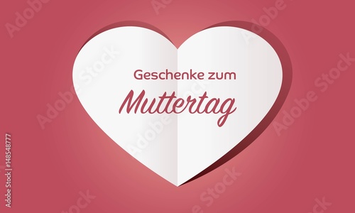 Herz aus Papier: Geschenke zum Muttertag