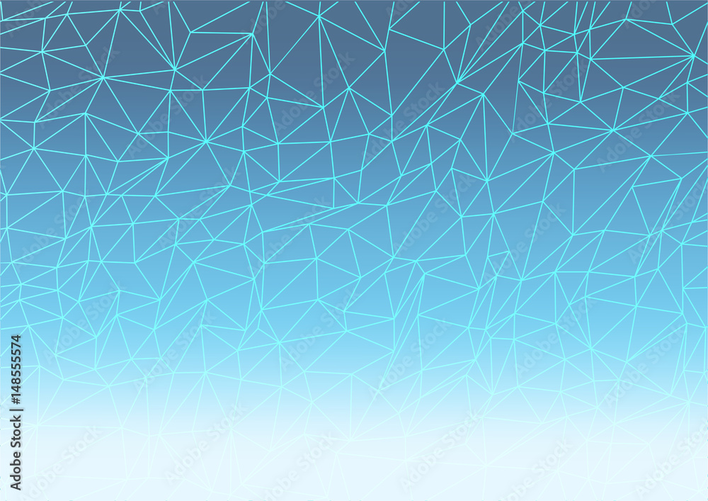Vector abstract background with randomly arranged triangles. Pattern with triangular shapes made with bold blue lines on light blue gradient color. Vector abstract background with randomly arranged triangles. Pattern with triangular shapes made with bold blue lines on light blue gradient color.