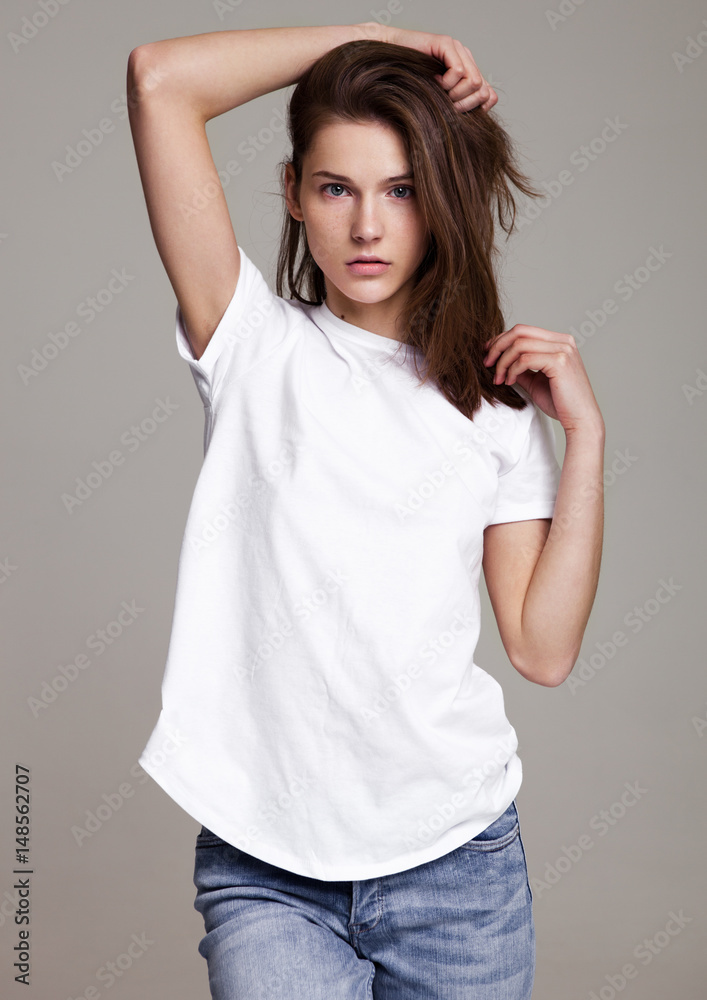 Model test with beautiful fashion model posing Model test with beautiful fashion model posing