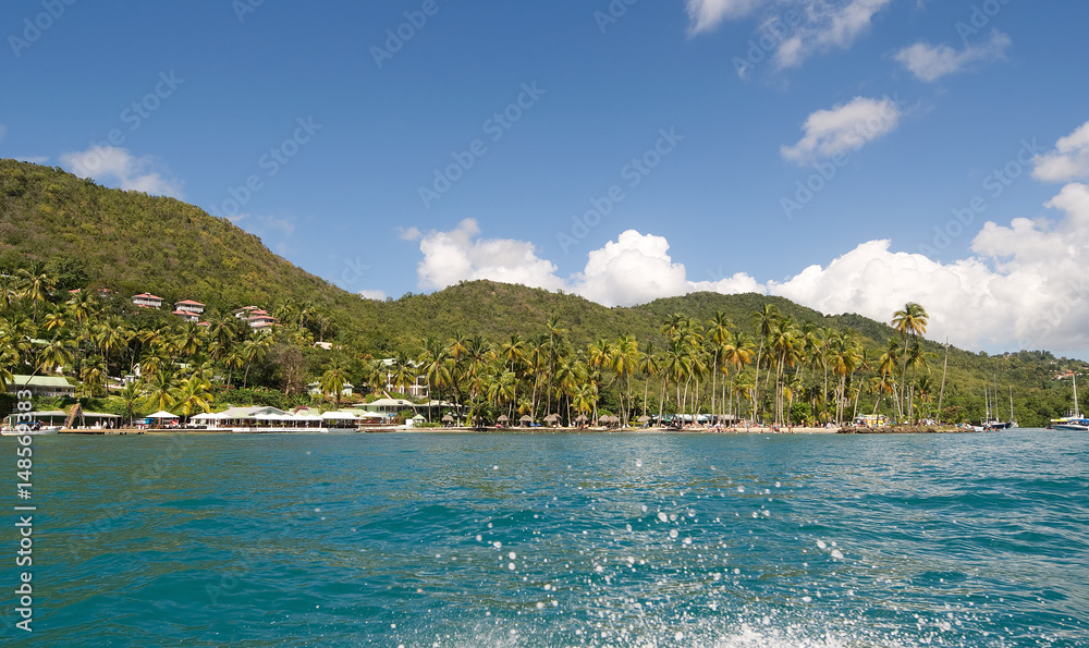 Marigot bay - Caribbean sea - Saint Lucia tropical island