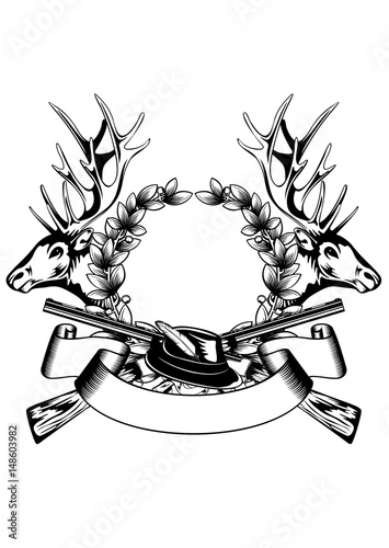 hunting frame with hat
