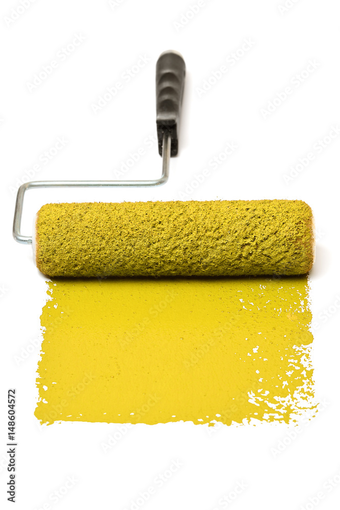 Obraz premium Paint Roller With Yellow