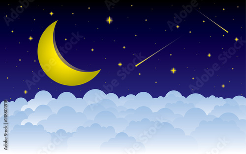 good night vector illustration design