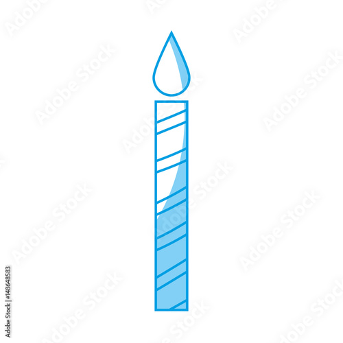 birthday candle icon over white background. vector illustraiton