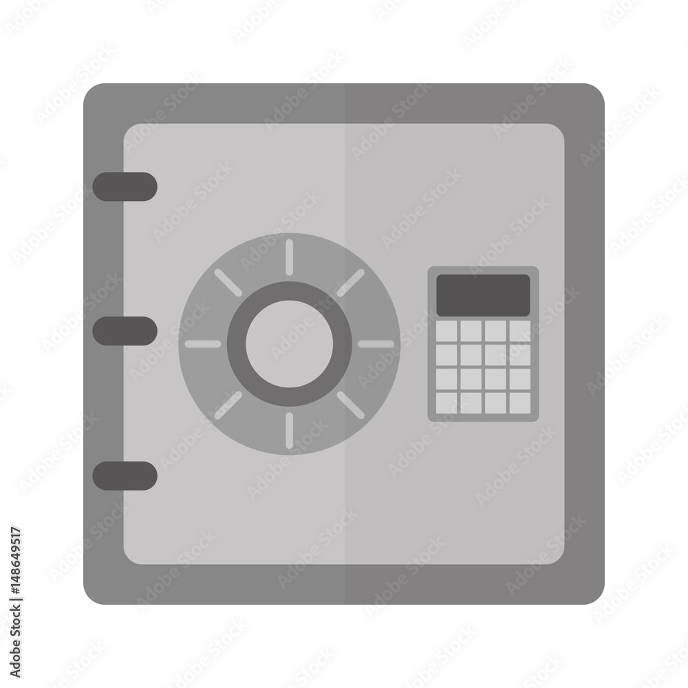 safe box icon over white background. vector illustration