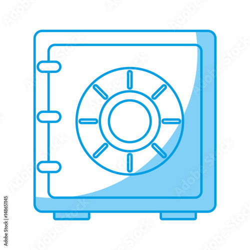 safe box icon over white background. vector illustration