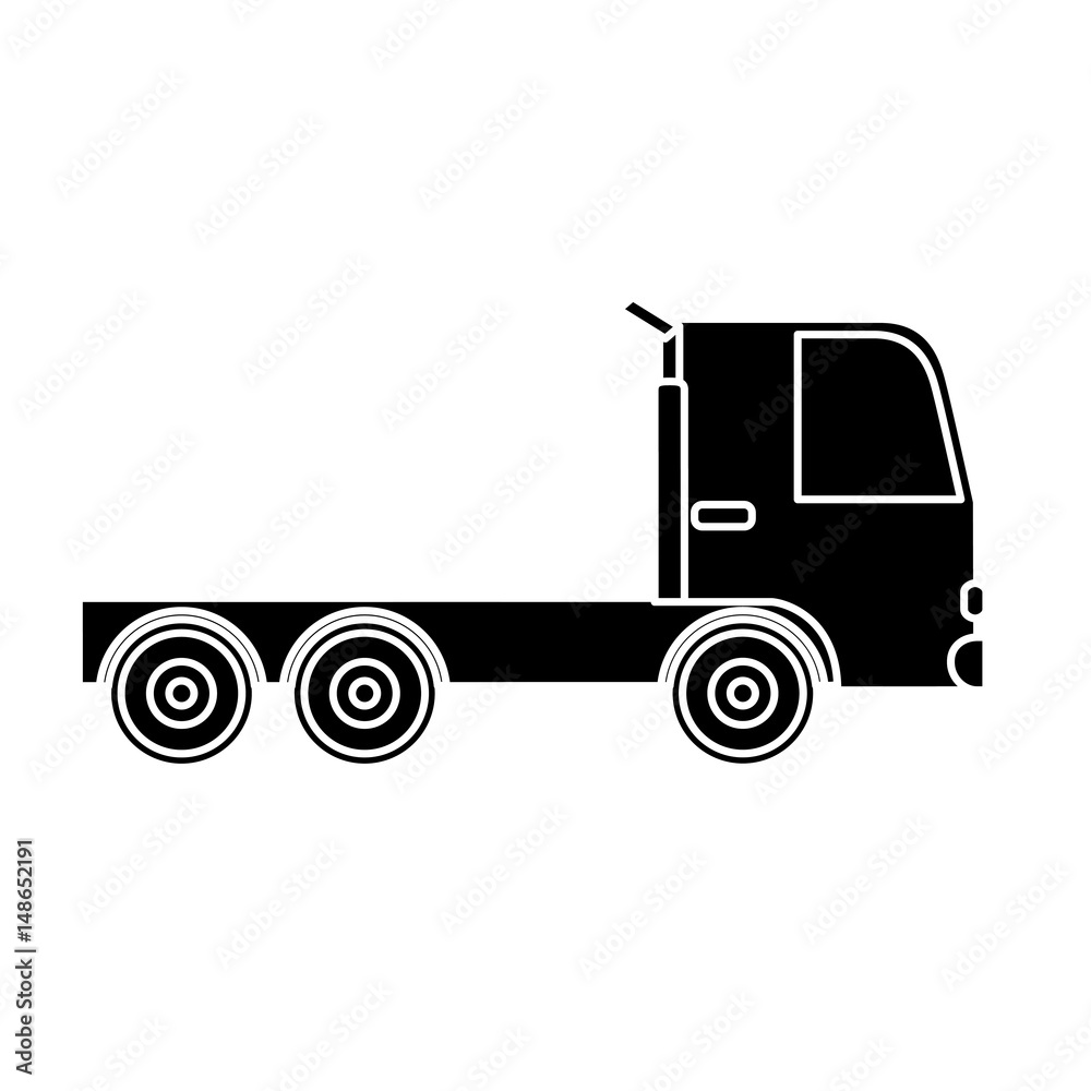 Fototapeta premium cargo truck icon over white background. vector illustration