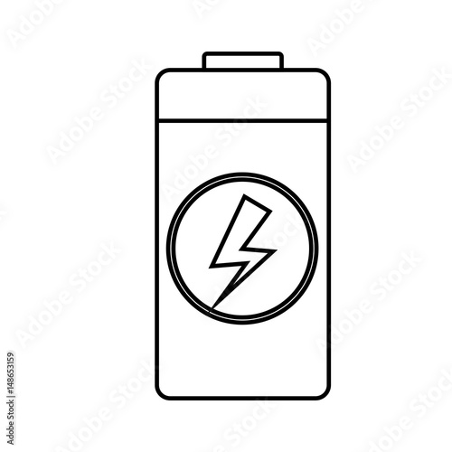 battery icon over white background. vector illustration