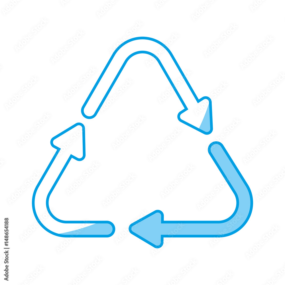 recycle sign icon over white background. vector illustration recycle sign icon over white background. vector illustration