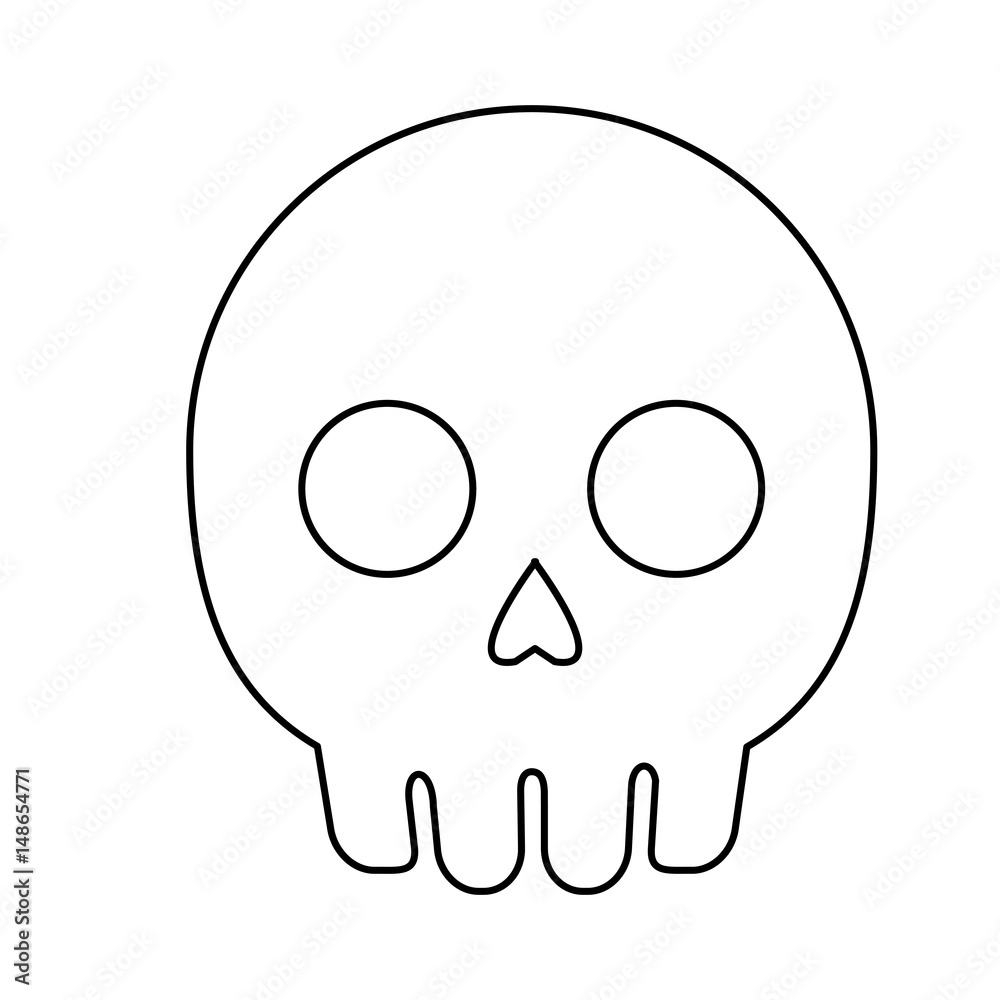 skull icon over white background. vector illustration skull icon over white background. vector illustration